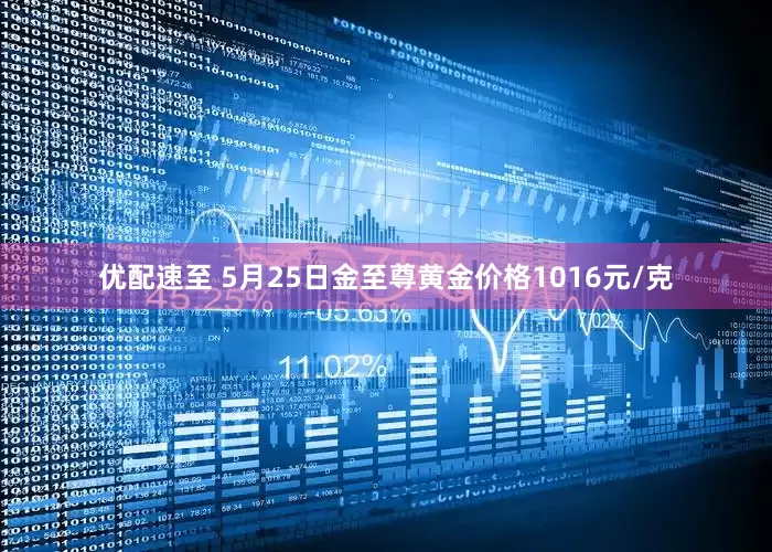 优配速至 5月25日金至尊黄金价格1016元/克