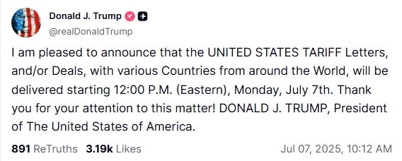 我要配资网 特朗普“官宣”发函时间，美国贸易谈判谈咋样了？