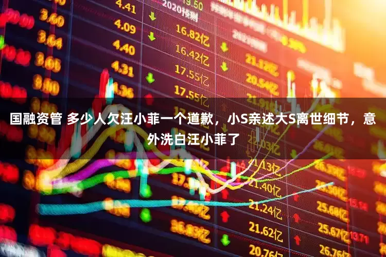 国融资管 多少人欠汪小菲一个道歉，小S亲述大S离世细节，意外洗白汪小菲了